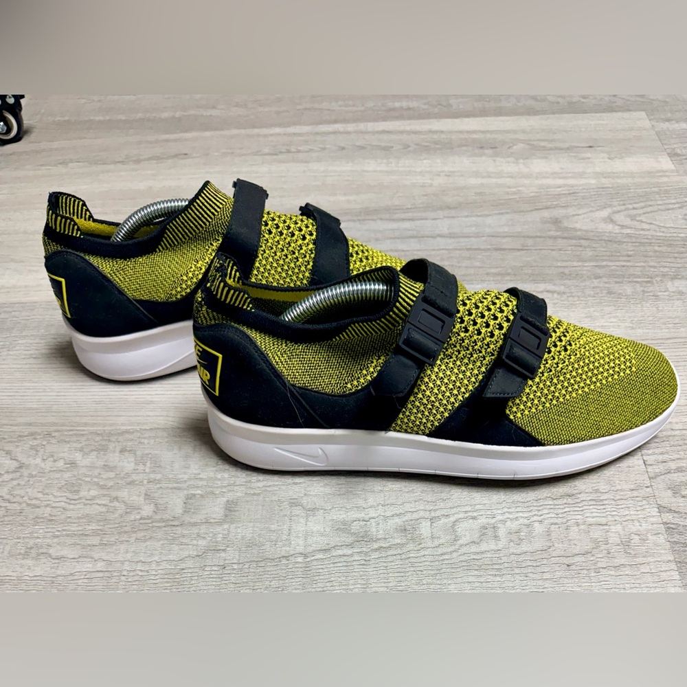 Yellow and Black Nike Slip on Knit Sneakers